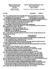 Đề thi thử Tốt nghiệp THPT môn Lịch sử (Lần 1) - Mã đề 101 - Năm học 2022-2023 - Trường THPT Hàn Thuyên (Có đáp án)